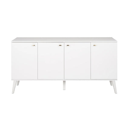 Prepac Milo Mid-Century Modern 4-Door Buffet - 64 W x 32 H x 16 D