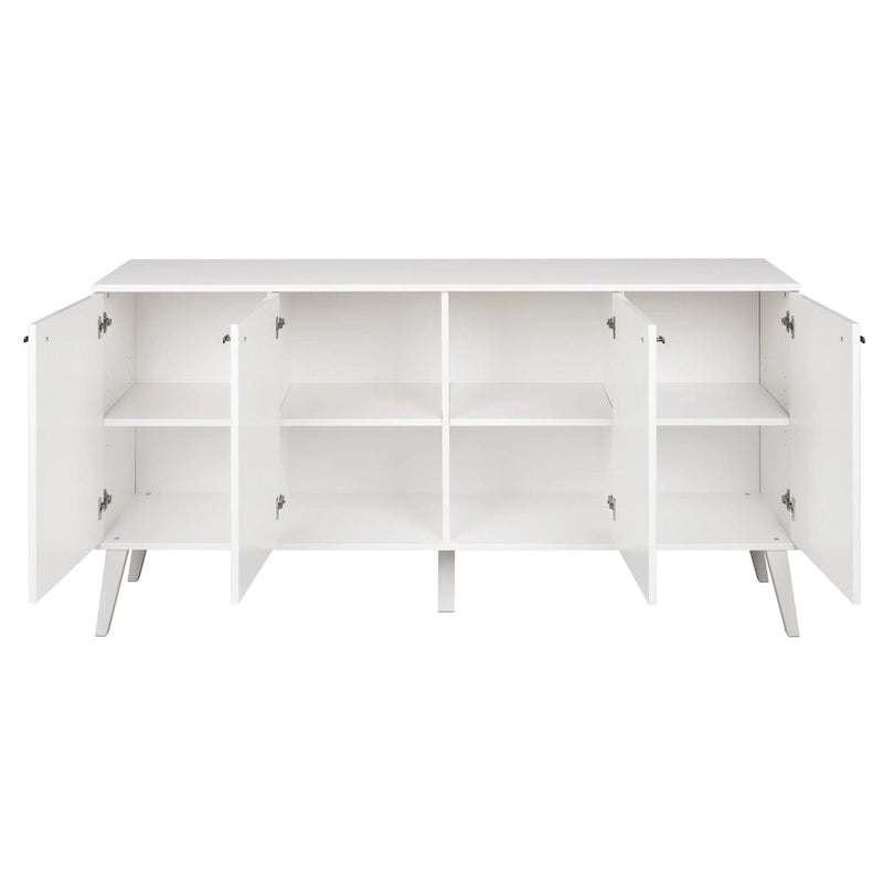 Prepac Milo Mid-Century Modern 4-Door Buffet - 64 W x 32 H x 16 D