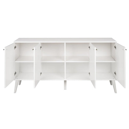 Prepac Milo Mid-Century Modern 4-Door Buffet - 64 W x 32 H x 16 D