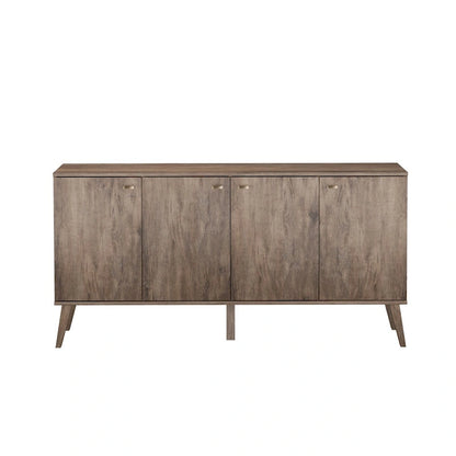 Prepac Milo Mid-Century Modern 4-Door Buffet - 64 W x 32 H x 16 D