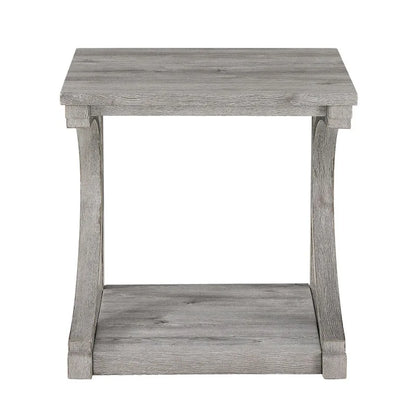 Unique Coffee Table, Solid Wood 23.8 Inch Modern Coffee Table Center Table With Storage, Solid Wood Special Shape Coffee Table