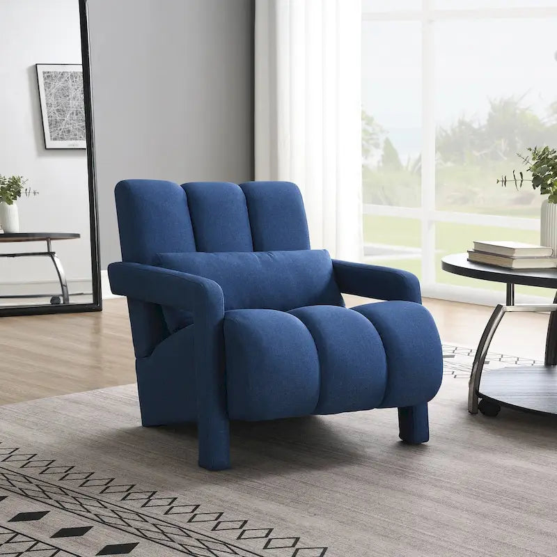 28H Modern Upholstered Accent Chair with a Pillow