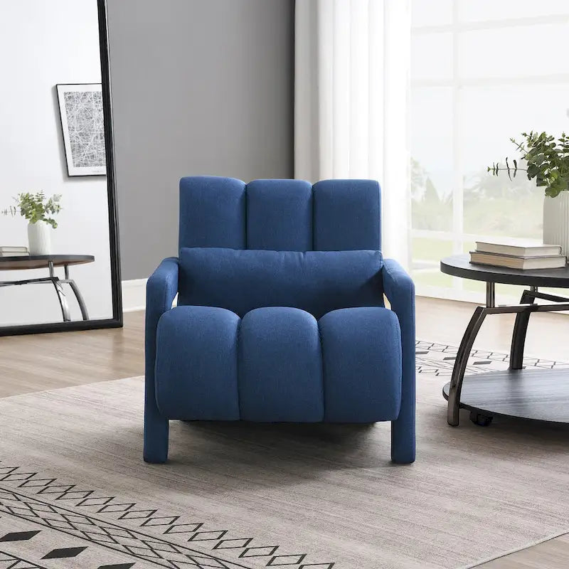 28H Modern Upholstered Accent Chair with a Pillow