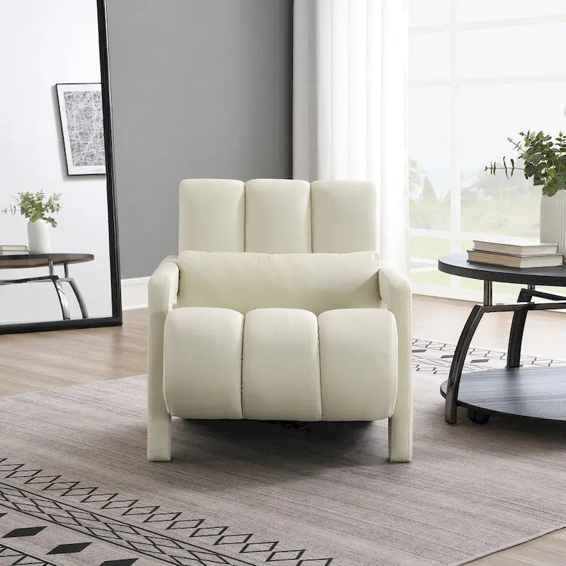 28H Modern Upholstered Accent Chair with a Pillow