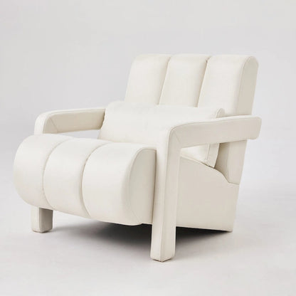 28H Modern Upholstered Accent Chair with a Pillow
