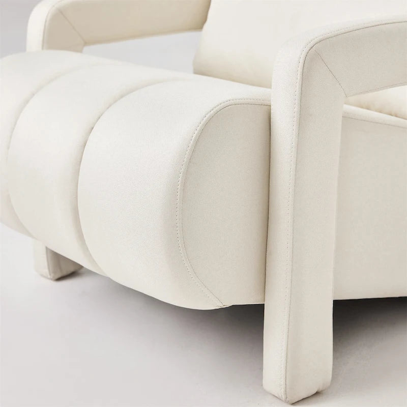 28H Modern Upholstered Accent Chair with a Pillow