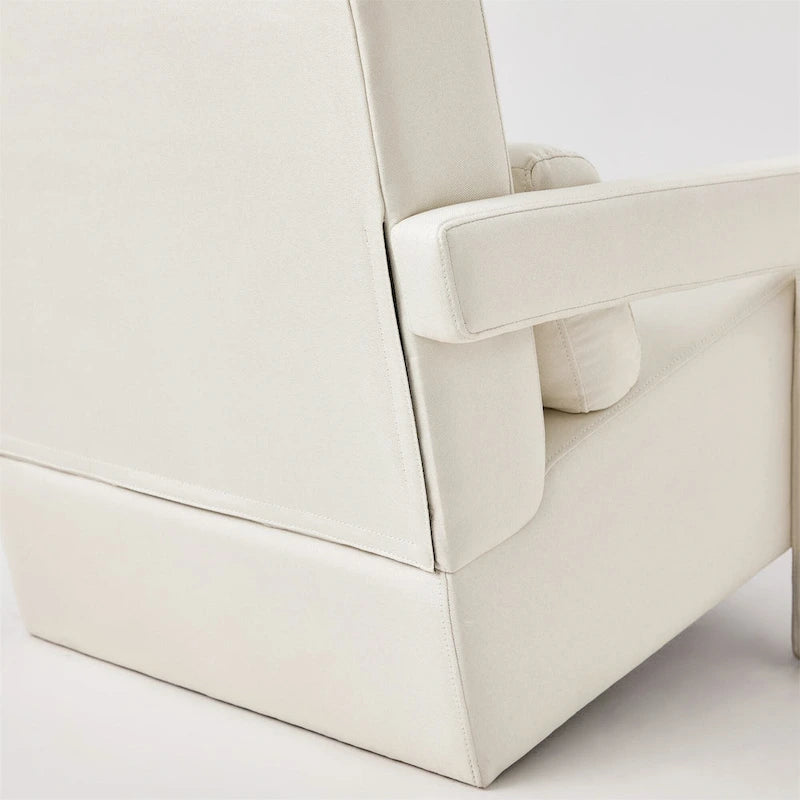 28H Modern Upholstered Accent Chair with a Pillow