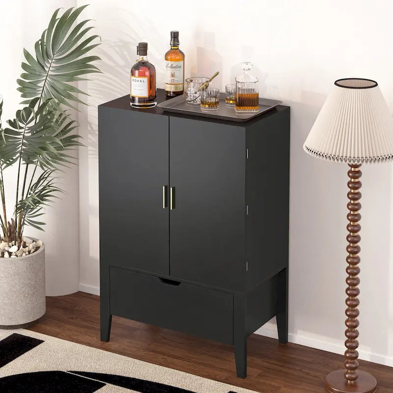 Sideboard Cabinet with Wine Racks & Stemware Holder for hallways,living rooms
