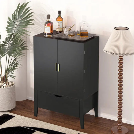 Sideboard Cabinet with Wine Racks & Stemware Holder for hallways,living rooms