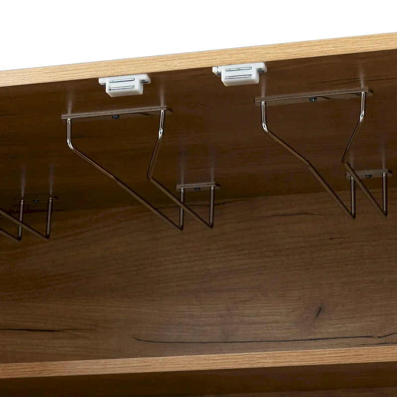 Sideboard Cabinet with Wine Racks & Stemware Holder for hallways,living rooms