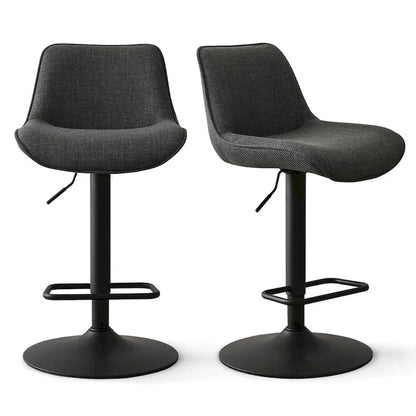 18 Bigger Base Vinyl Adjustable Height Swivel Bar Stool, Set of 2