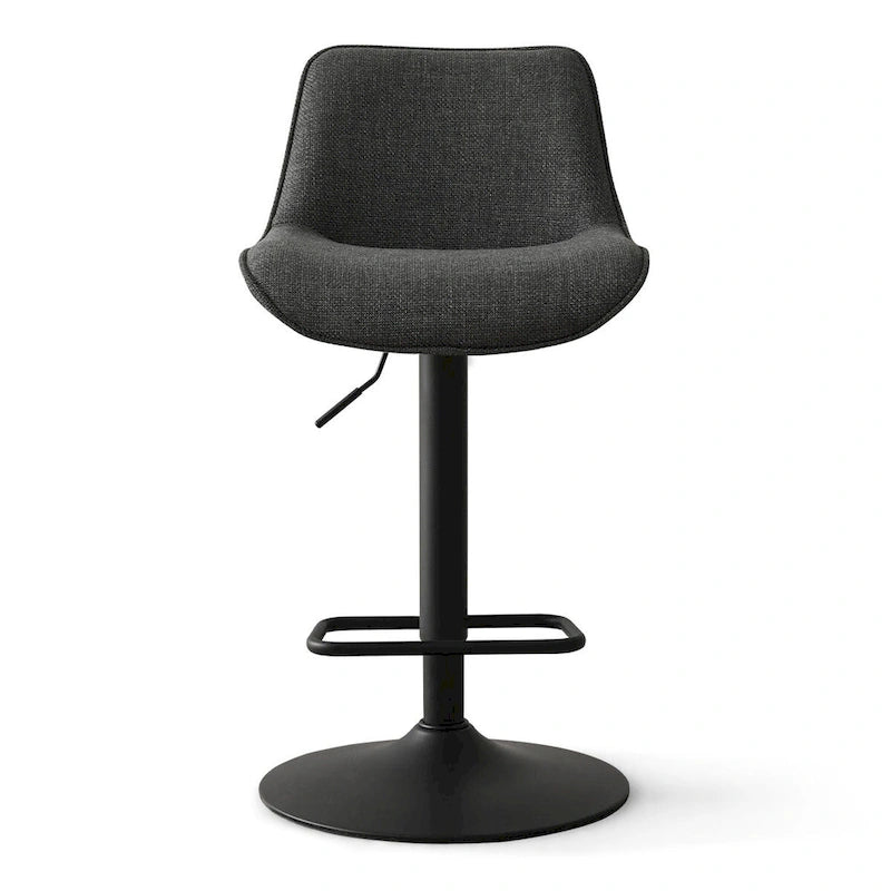 18 Bigger Base Vinyl Adjustable Height Swivel Bar Stool, Set of 2