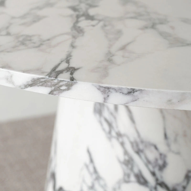 35 Faux Marble Small Round Pedestal Dining Table
