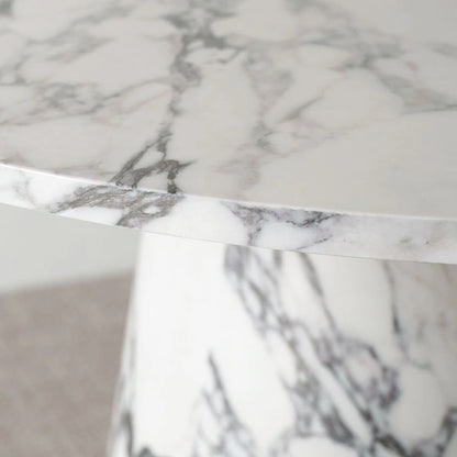 35 Faux Marble Small Round Pedestal Dining Table
