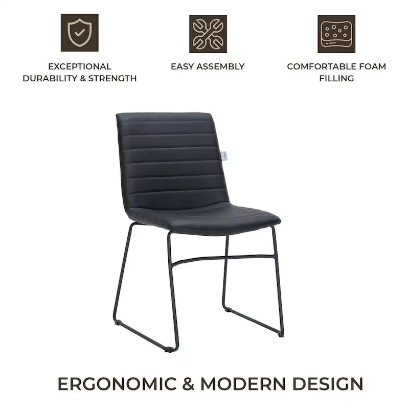 Leather Polyester Office Chair with Stainless Steel Base Zylar Series