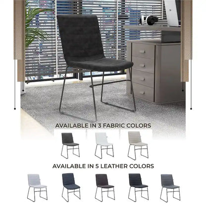 Leather Polyester Office Chair with Stainless Steel Base Zylar Series