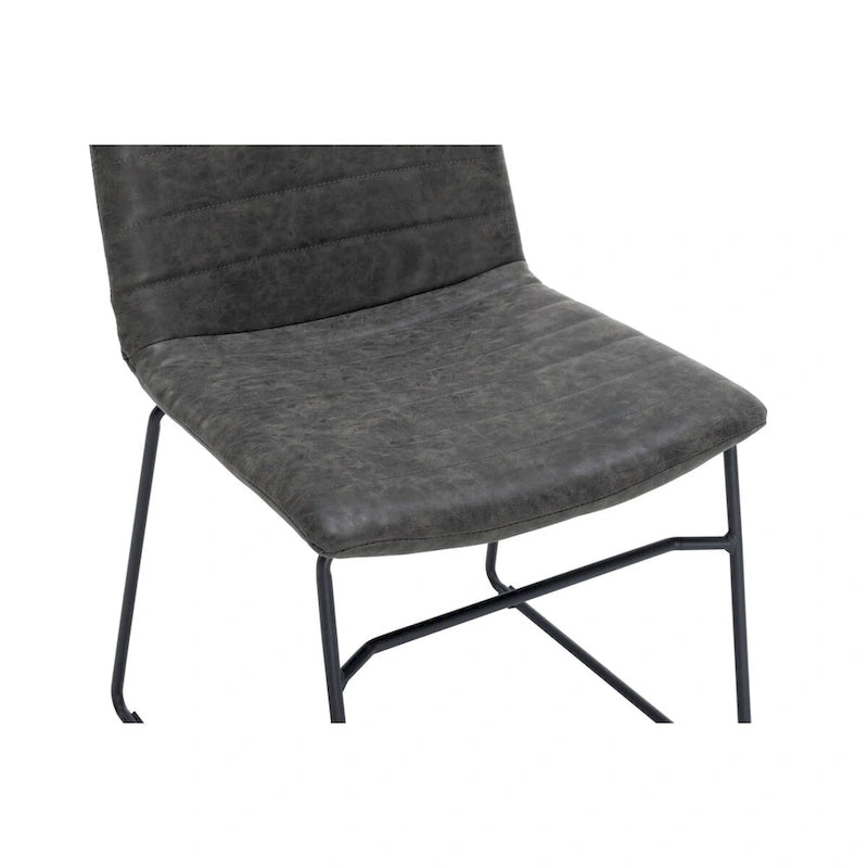 Leather Polyester Office Chair with Stainless Steel Base Zylar Series