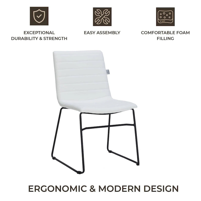 Leather Polyester Office Chair with Stainless Steel Base Zylar Series