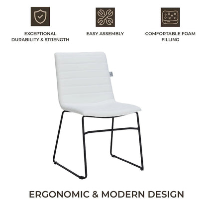 Leather Polyester Office Chair with Stainless Steel Base Zylar Series