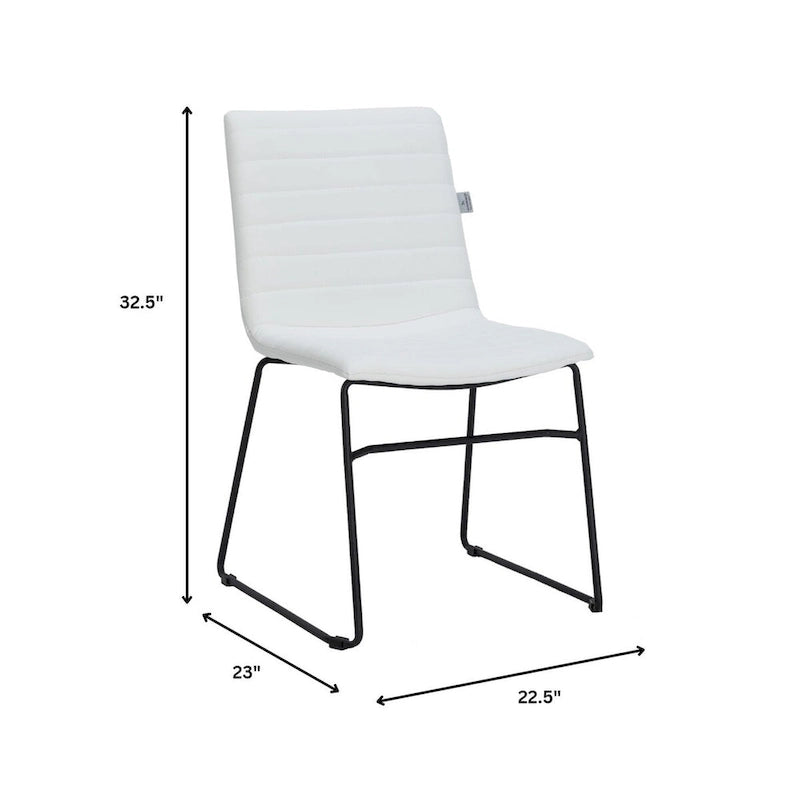 Leather Polyester Office Chair with Stainless Steel Base Zylar Series