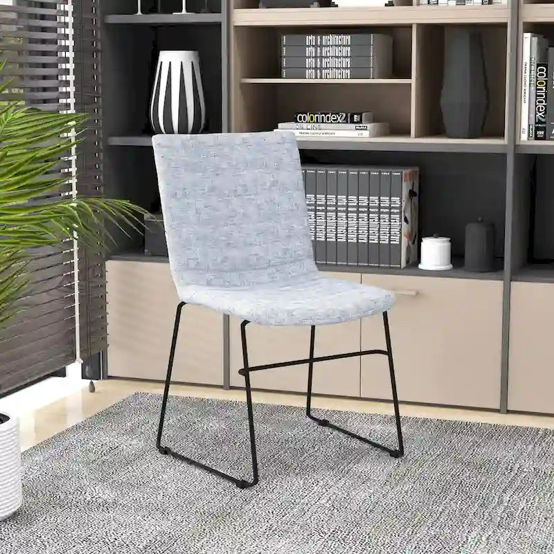 Leather Polyester Office Chair with Stainless Steel Base Zylar Series