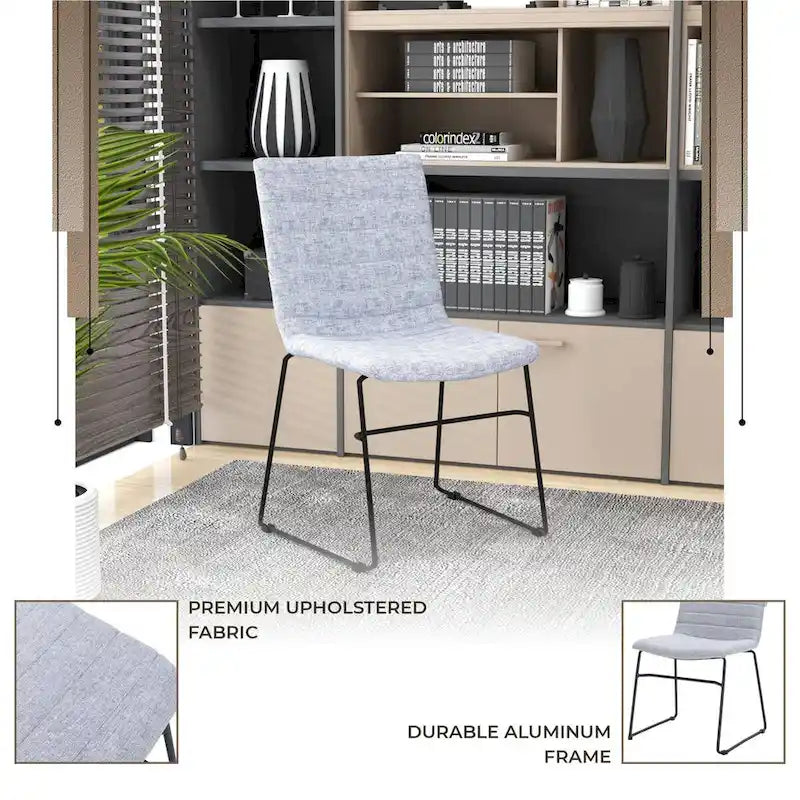 Leather Polyester Office Chair with Stainless Steel Base Zylar Series