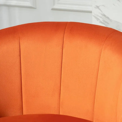 Modern Velvet Gold Accent Armchair