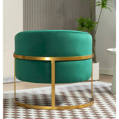 Modern Velvet Gold Accent Armchair